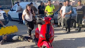 Gaziantep’te kazada motosiklet sürücüsü yaralandı
